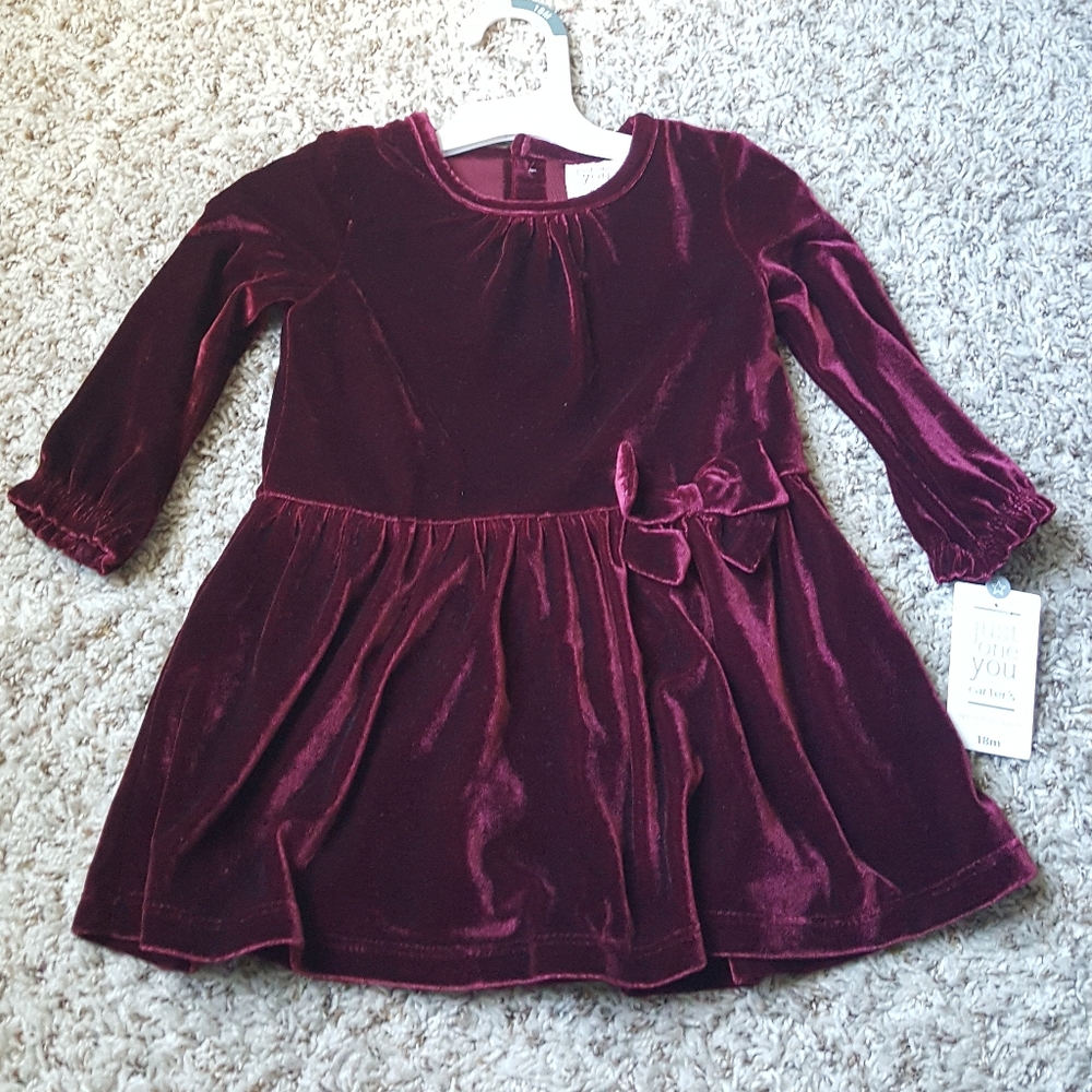 Baby girl burgandy dress